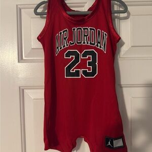 Jordan Baby Red Air Jordan Jersey Romper